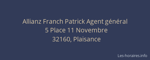 Allianz Franch Patrick Agent général