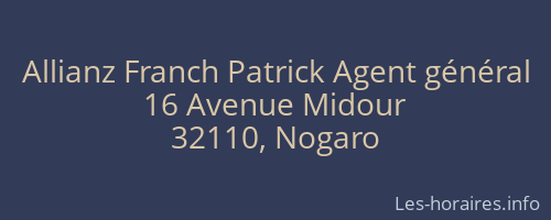 Allianz Franch Patrick Agent général