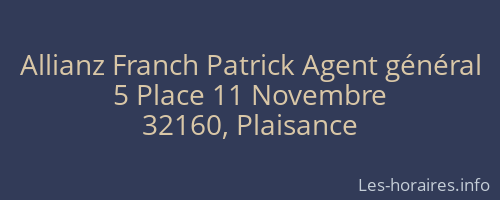 Allianz Franch Patrick Agent général