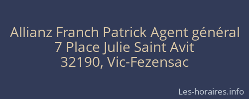 Allianz Franch Patrick Agent général