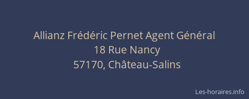 Allianz Fr&eacute;d&eacute;ric Pernet Agent G&eacute;n&eacute;ral