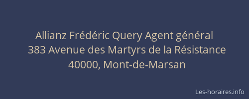 Allianz Frédéric Query Agent général