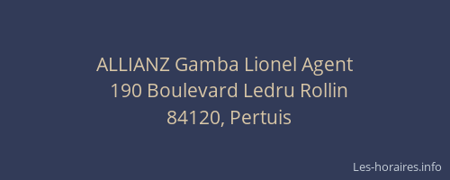 ALLIANZ Gamba Lionel Agent