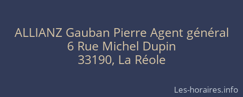 ALLIANZ Gauban Pierre Agent général