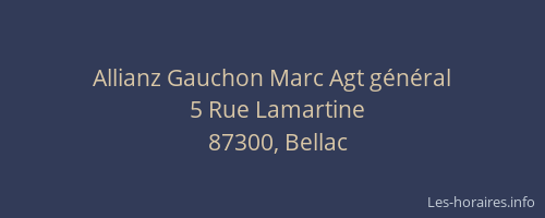 Allianz Gauchon Marc Agt g&eacute;n&eacute;ral