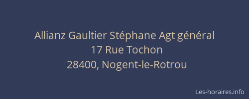 Allianz Gaultier St&eacute;phane Agt g&eacute;n&eacute;ral