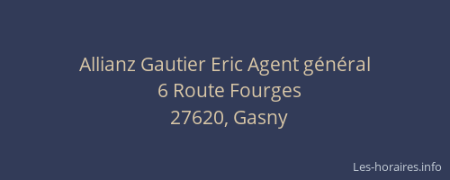 Allianz Gautier Eric Agent g&eacute;n&eacute;ral