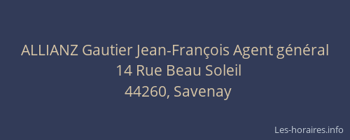 ALLIANZ Gautier Jean-François Agent général