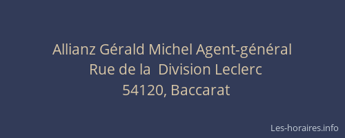 Allianz Gérald Michel Agent-général