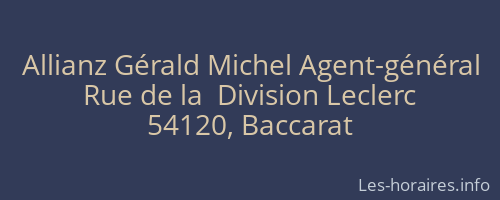 Allianz Gérald Michel Agent-général