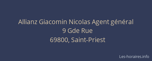 Allianz Giacomin Nicolas Agent général
