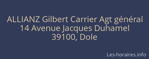 ALLIANZ Gilbert Carrier Agt général