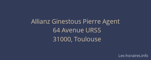 Allianz Ginestous Pierre Agent