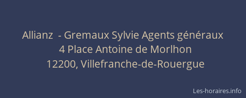 Allianz  - Gremaux Sylvie Agents généraux