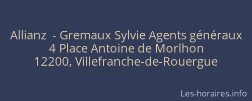 Allianz  - Gremaux Sylvie Agents généraux