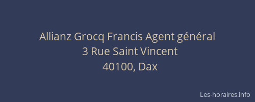 Allianz Grocq Francis Agent général