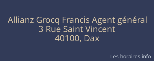 Allianz Grocq Francis Agent général