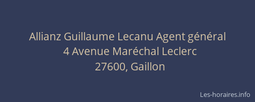 Allianz Guillaume Lecanu Agent général