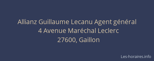 Allianz Guillaume Lecanu Agent g&eacute;n&eacute;ral