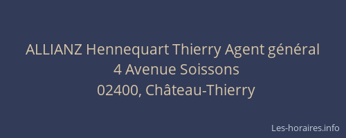 ALLIANZ Hennequart Thierry Agent général