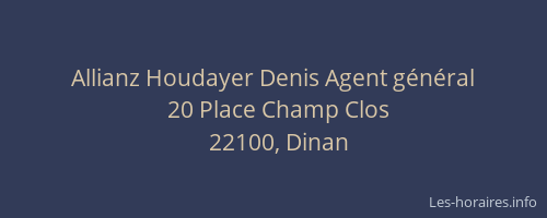 Allianz Houdayer Denis Agent g&eacute;n&eacute;ral
