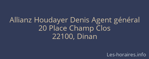 Allianz Houdayer Denis Agent général