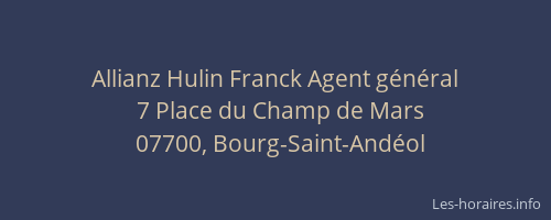 Allianz Hulin Franck Agent général