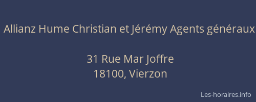 Allianz Hume Christian et J&eacute;r&eacute;my Agents g&eacute;n&eacute;raux