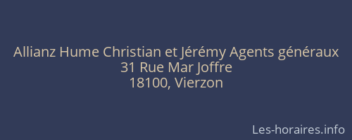 Allianz Hume Christian et Jérémy Agents généraux