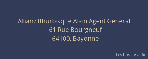 Allianz Ithurbisque Alain Agent G&eacute;n&eacute;ral
