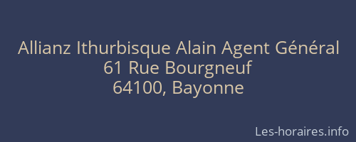 Allianz Ithurbisque Alain Agent Général