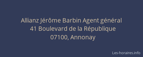 Allianz Jérôme Barbin Agent général