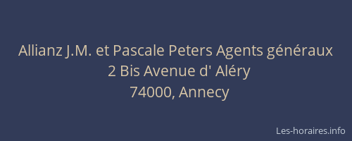 Allianz J.M. et Pascale Peters Agents généraux