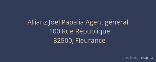 Allianz Jo&euml;l Papalia Agent g&eacute;n&eacute;ral