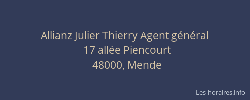 Allianz Julier Thierry Agent g&eacute;n&eacute;ral