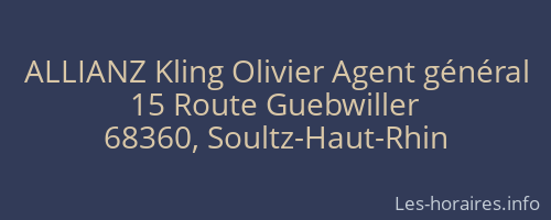 ALLIANZ Kling Olivier Agent général