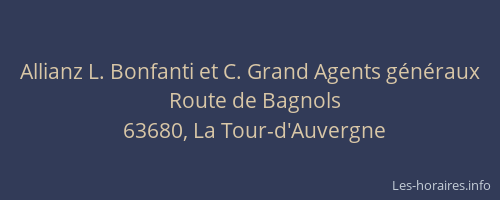 Allianz L. Bonfanti et C. Grand Agents g&eacute;n&eacute;raux