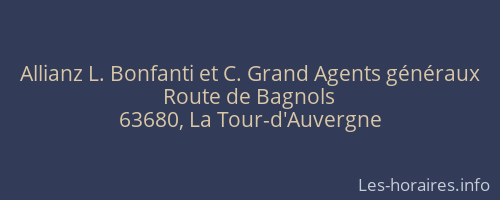 Allianz L. Bonfanti et C. Grand Agents généraux