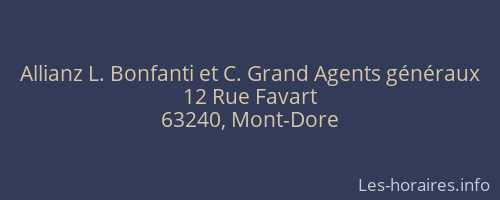 Allianz L. Bonfanti et C. Grand Agents généraux