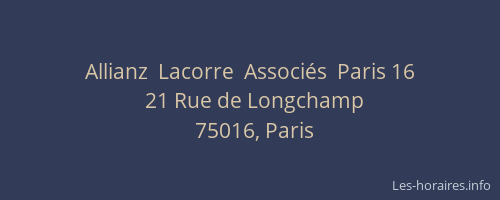 Allianz  Lacorre  Associés  Paris 16