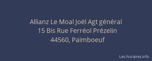 Allianz Le Moal Joël Agt général