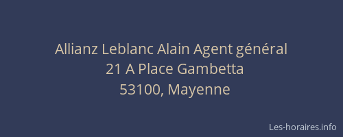 Allianz Leblanc Alain Agent général