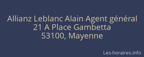 Allianz Leblanc Alain Agent général