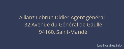 Allianz Lebrun Didier Agent général