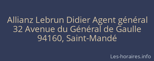 Allianz Lebrun Didier Agent général