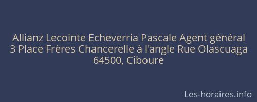 Allianz Lecointe Echeverria Pascale Agent général