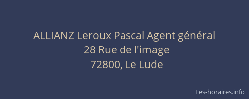 ALLIANZ Leroux Pascal Agent g&eacute;n&eacute;ral