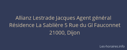 Allianz Lestrade Jacques Agent général
