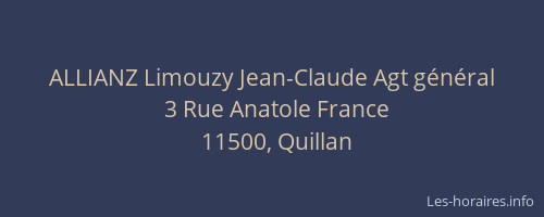 ALLIANZ Limouzy Jean-Claude Agt général