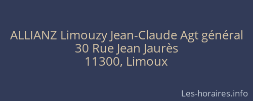 ALLIANZ Limouzy Jean-Claude Agt général